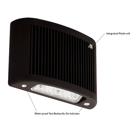 Compass 17-Watt Slim LED AC/Emergency Outdoor Light with Photocontrol, CUSO4BK-ND CUSO4BK-ND